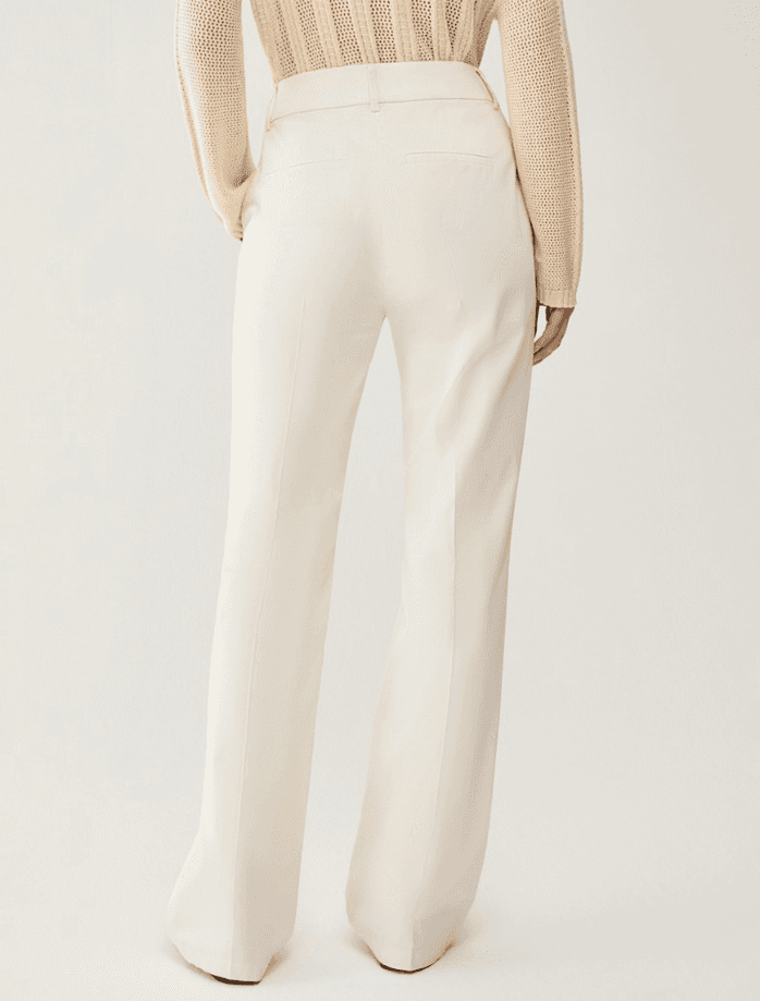 PENNYBLACK pantalone flare in raso donna avorio - 4
