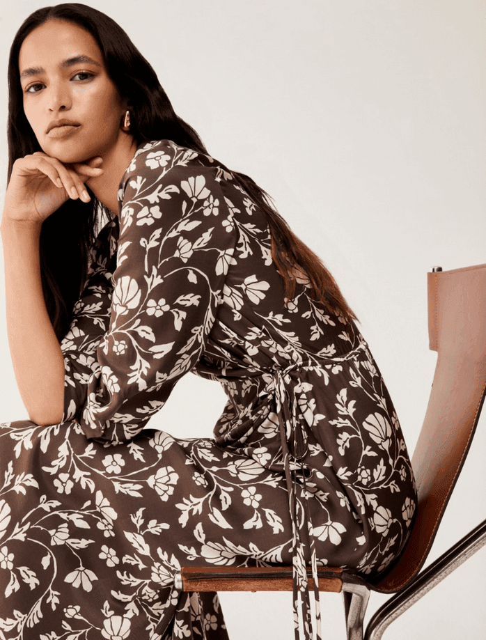 PENNYBLACK abito donna in twill cioccolato - 3