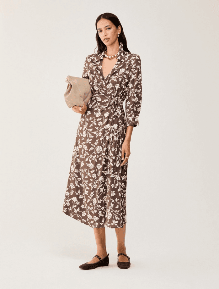 PENNYBLACK abito donna in twill cioccolato - 4