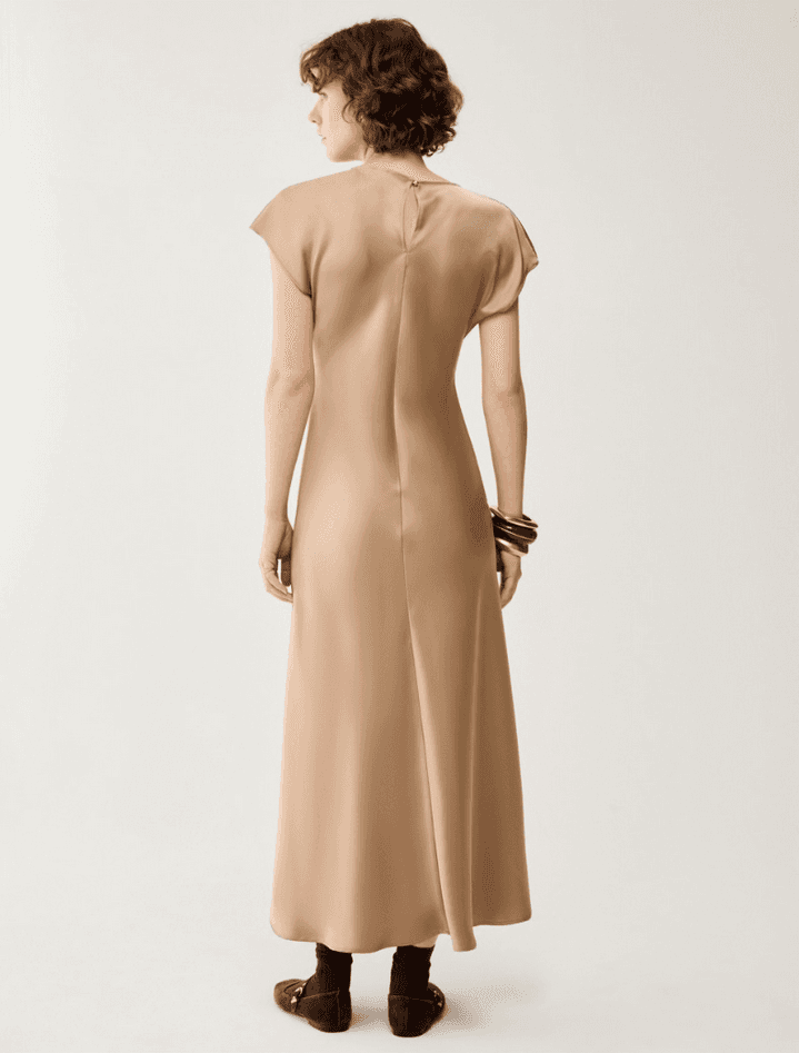 PENNYBLACK abito in doppio raso donna sabbia - 6