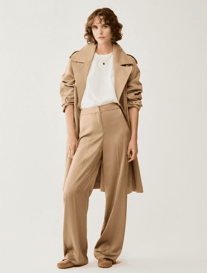 PENNYBLACK pantalone in doppio raso donna sabbia - 2