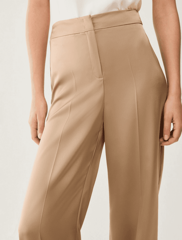 PENNYBLACK pantalone in doppio raso donna sabbia - 4