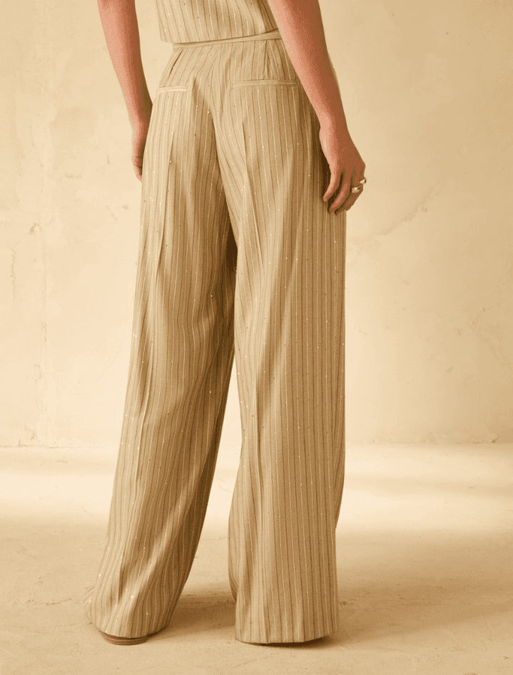 PENNYBLACK pantalone gessato donna salvia - 5