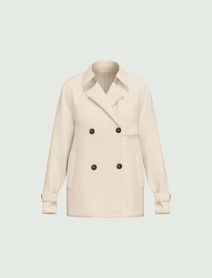 MARELLA trench doppiopetto donna bianco lana - 6