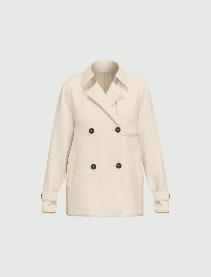MARELLA trench doppiopetto donna bianco lana - 6