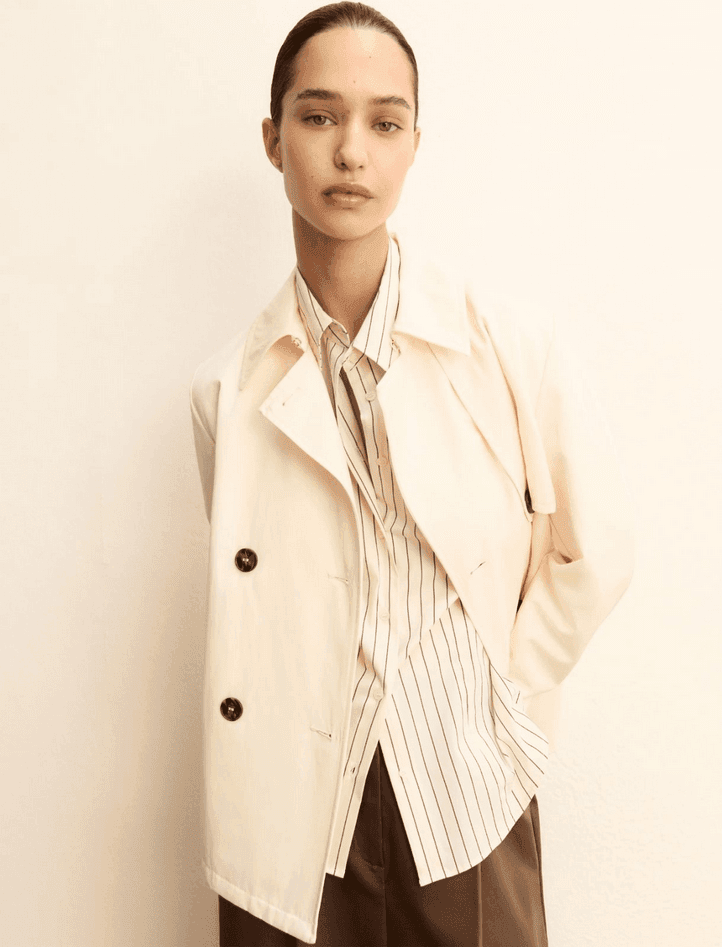 MARELLA trench doppiopetto donna bianco lana - 2