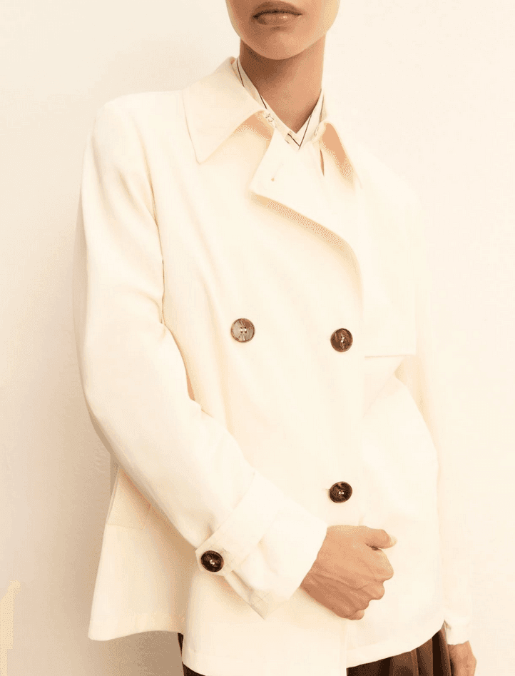 MARELLA trench doppiopetto donna bianco lana - 4
