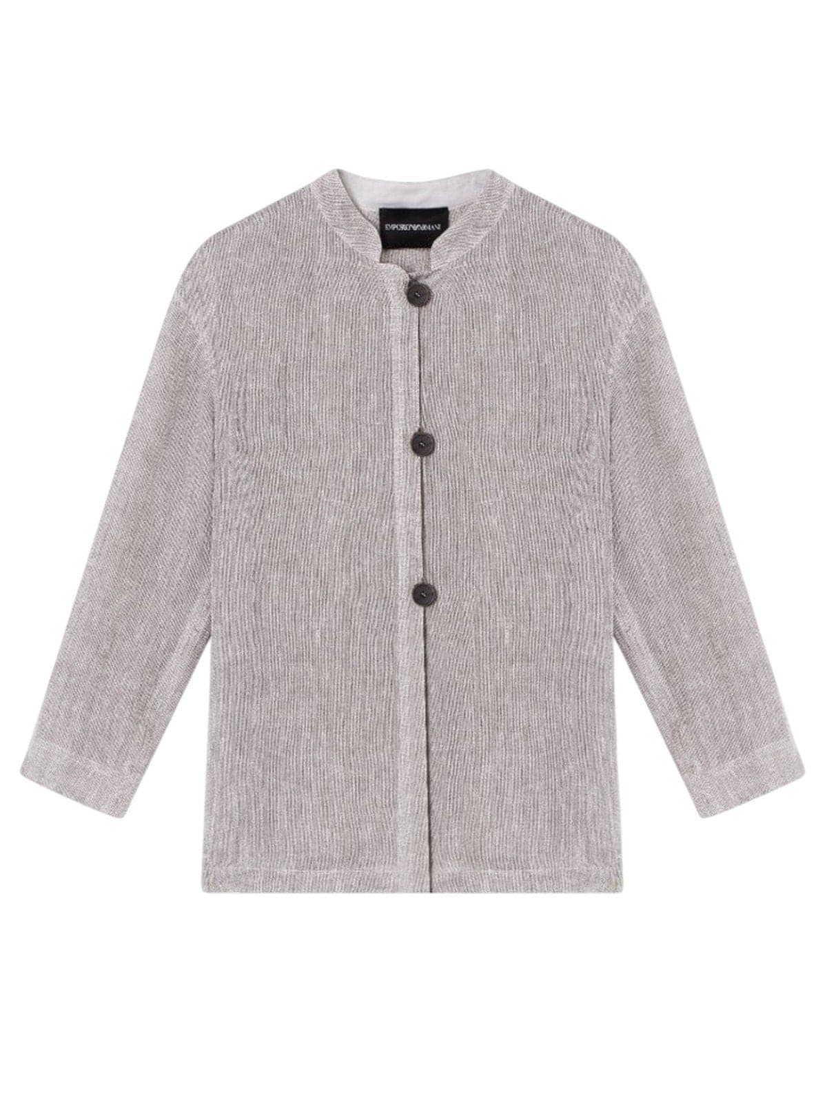 EMPORIO ARMANI giacche donna emporio armani - giacca blazer shadow - grigio - 4