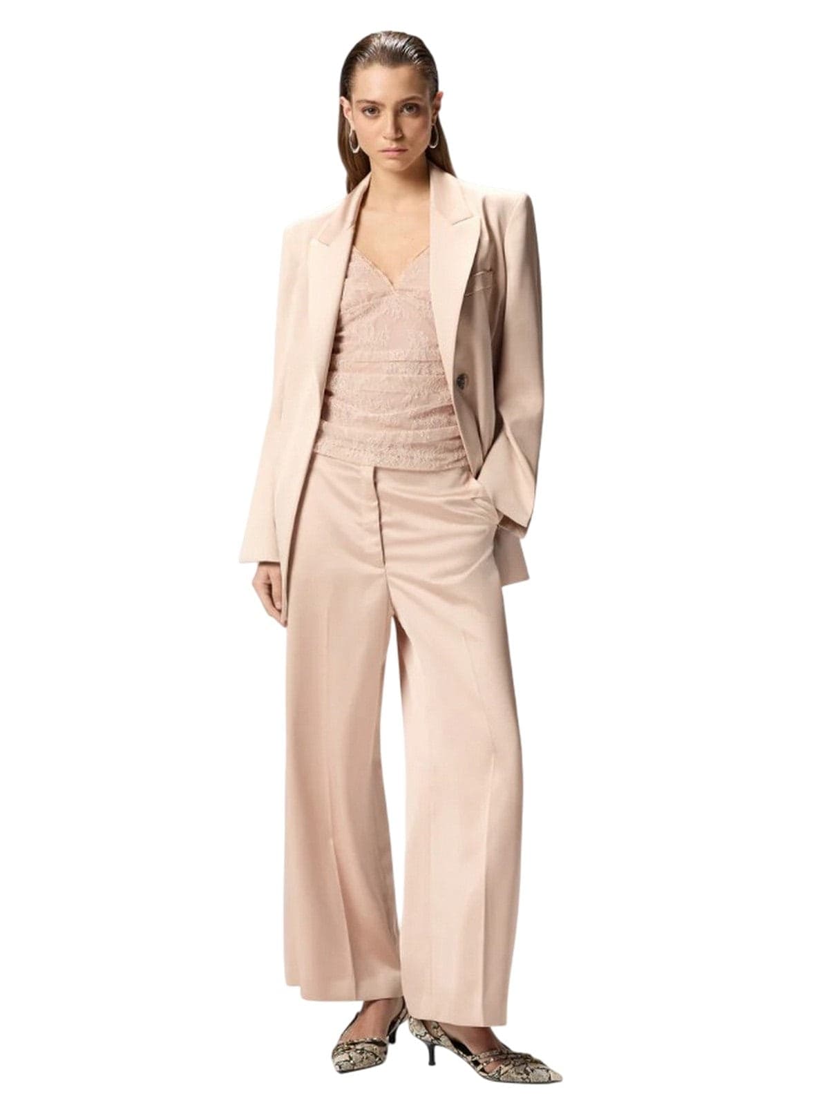 Pinko giacche donna pinko - rapa giacca satin - rosa - 3