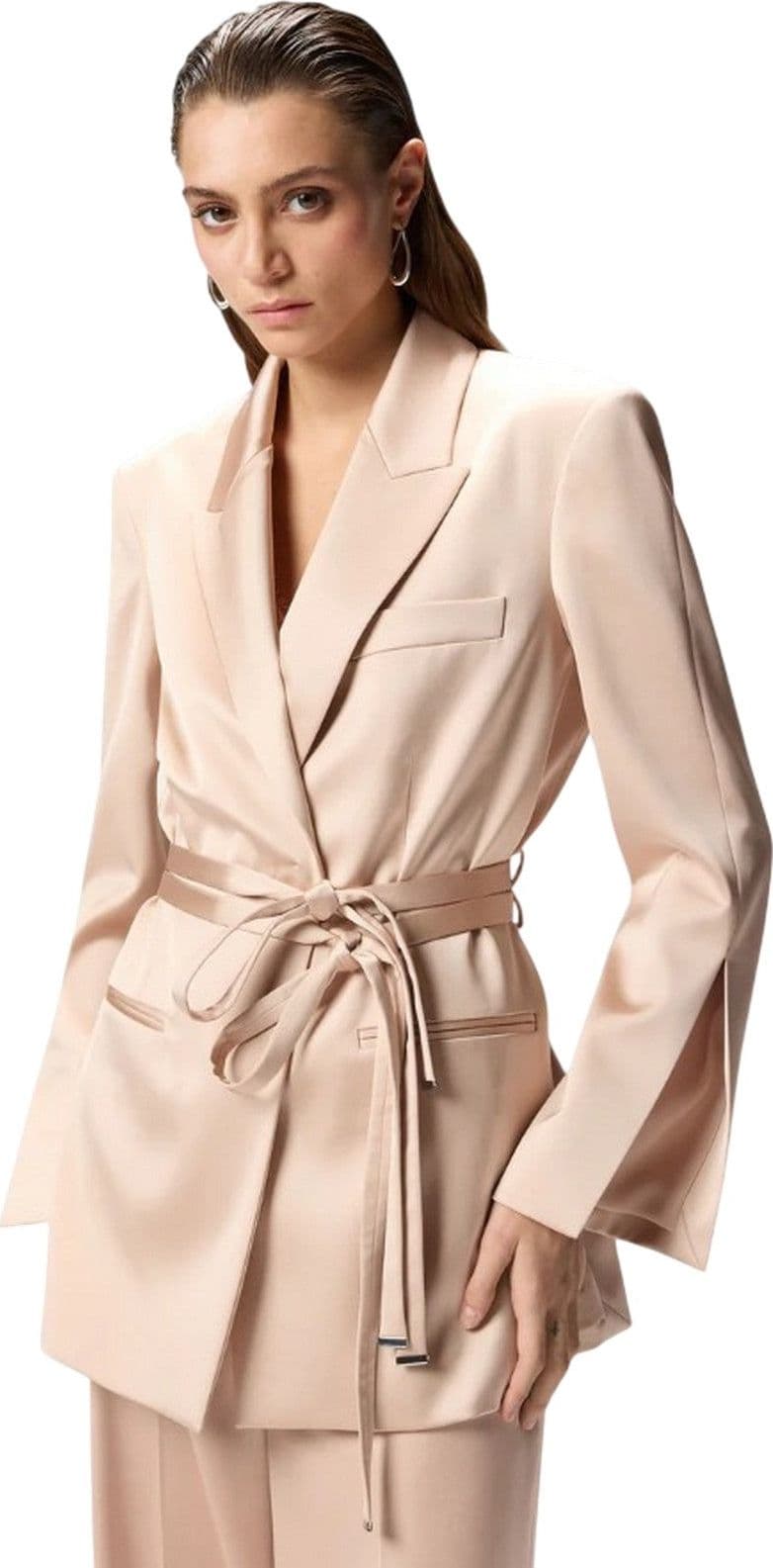 Pinko giacche donna pinko - rapa giacca satin - rosa - 4