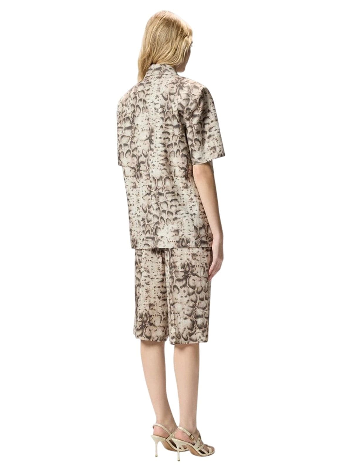 Pinko giacche donna pinko - brindisi giacca tela di lino - beige - 4