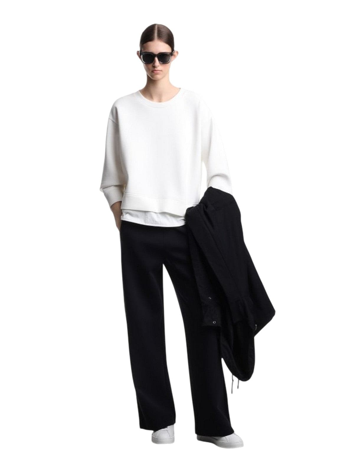EMPORIO ARMANI felpe senza cappuccio donna emporio armani - felpa sweatshirt - bianco - 2