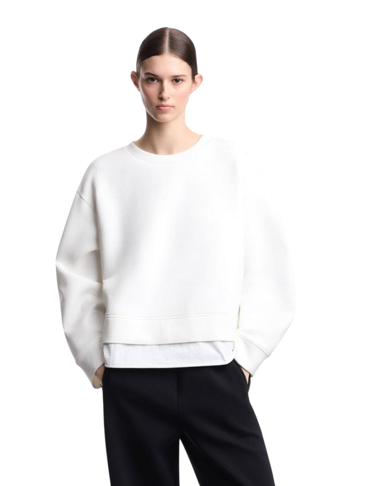 EMPORIO ARMANI felpe senza cappuccio donna emporio armani - felpa sweatshirt - bianco - 3