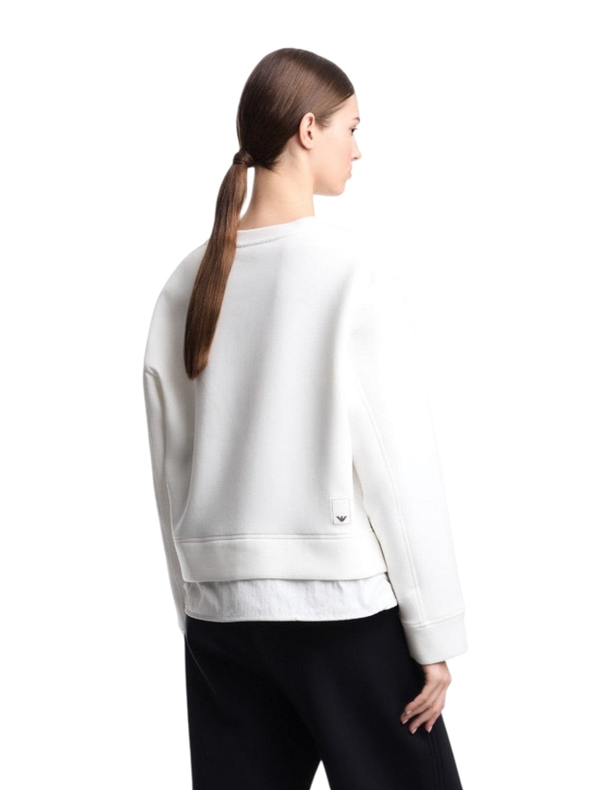EMPORIO ARMANI felpe senza cappuccio donna emporio armani - felpa sweatshirt - bianco - 4