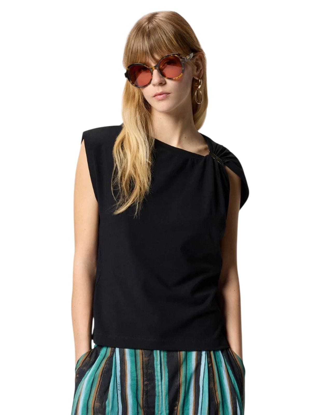 Pinko maglie donna pinko - melody maglia jersey cotone - nero - 3