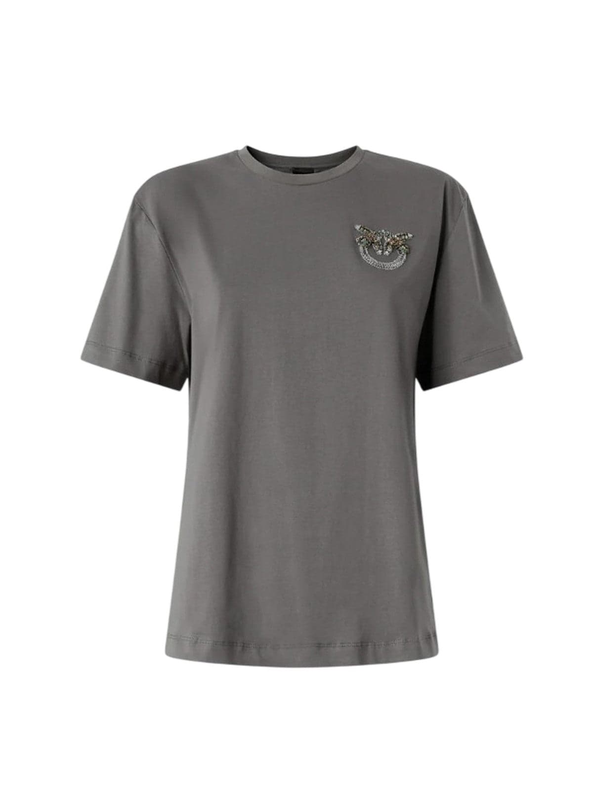 Pinko t-shirt donna pinko - strepitoso t-shirt jersey - grigio - 5