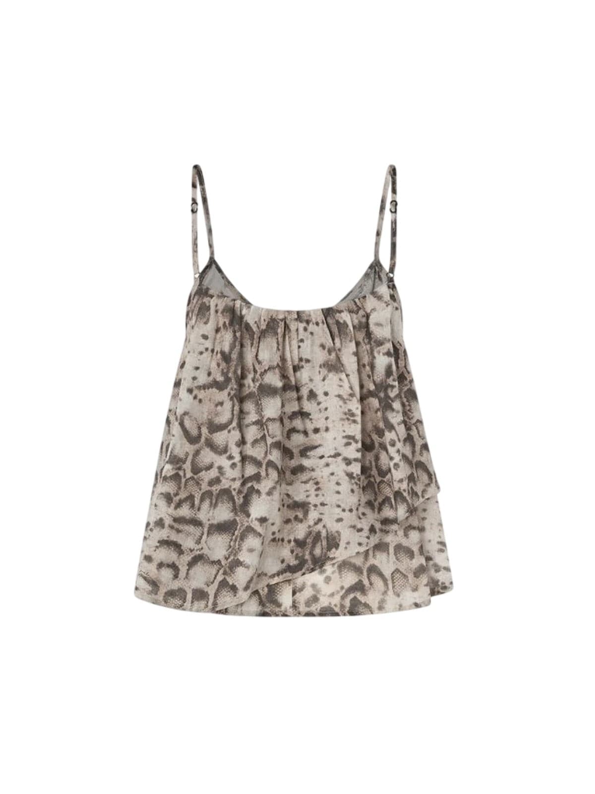 Pinko canotte e top donna pinko - udine top mussola stampa - beige - 2
