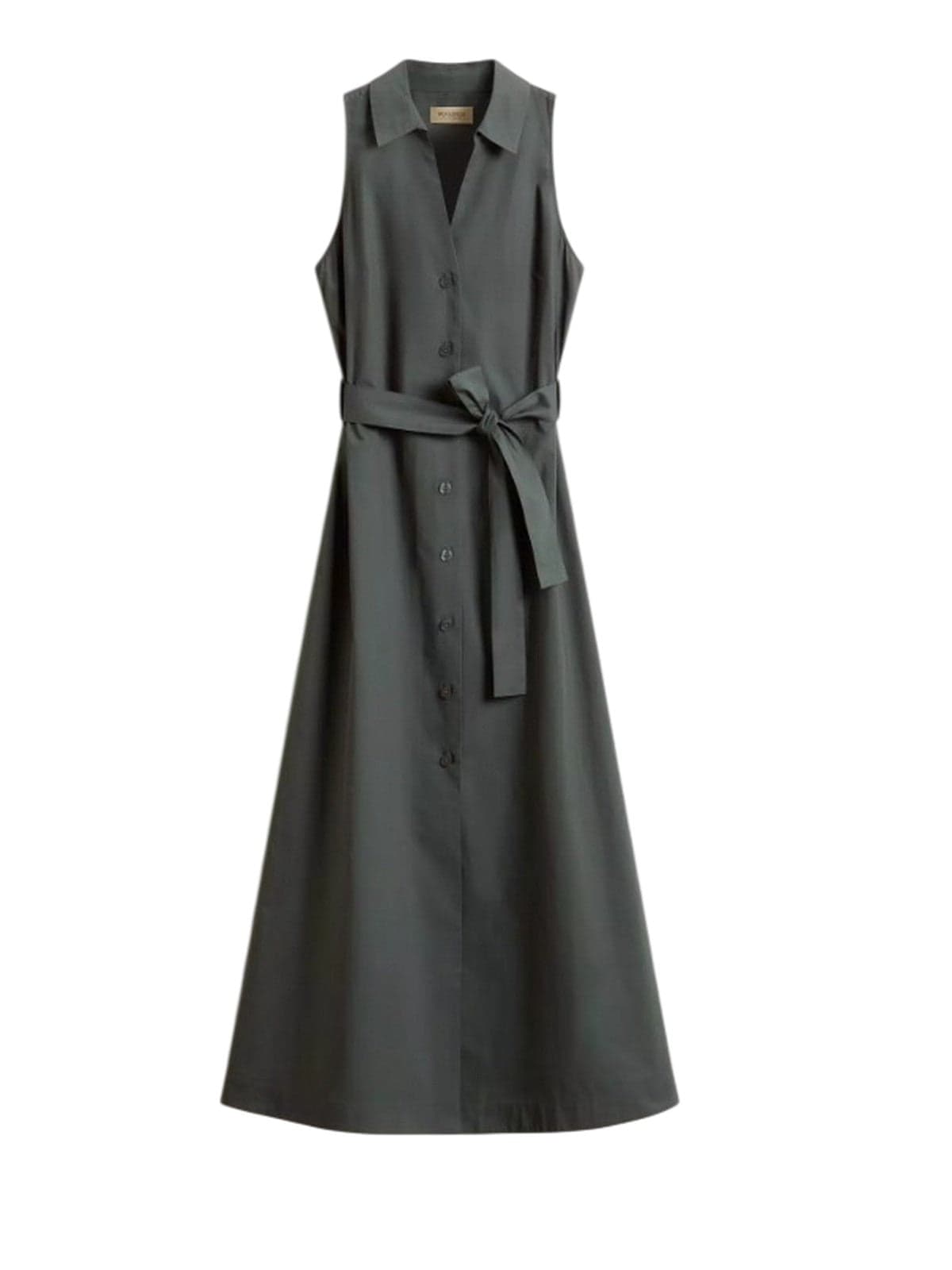 Woolrich vestiti casual donna woolrich - cotton poplin shirt dress forest veil - verde - 4