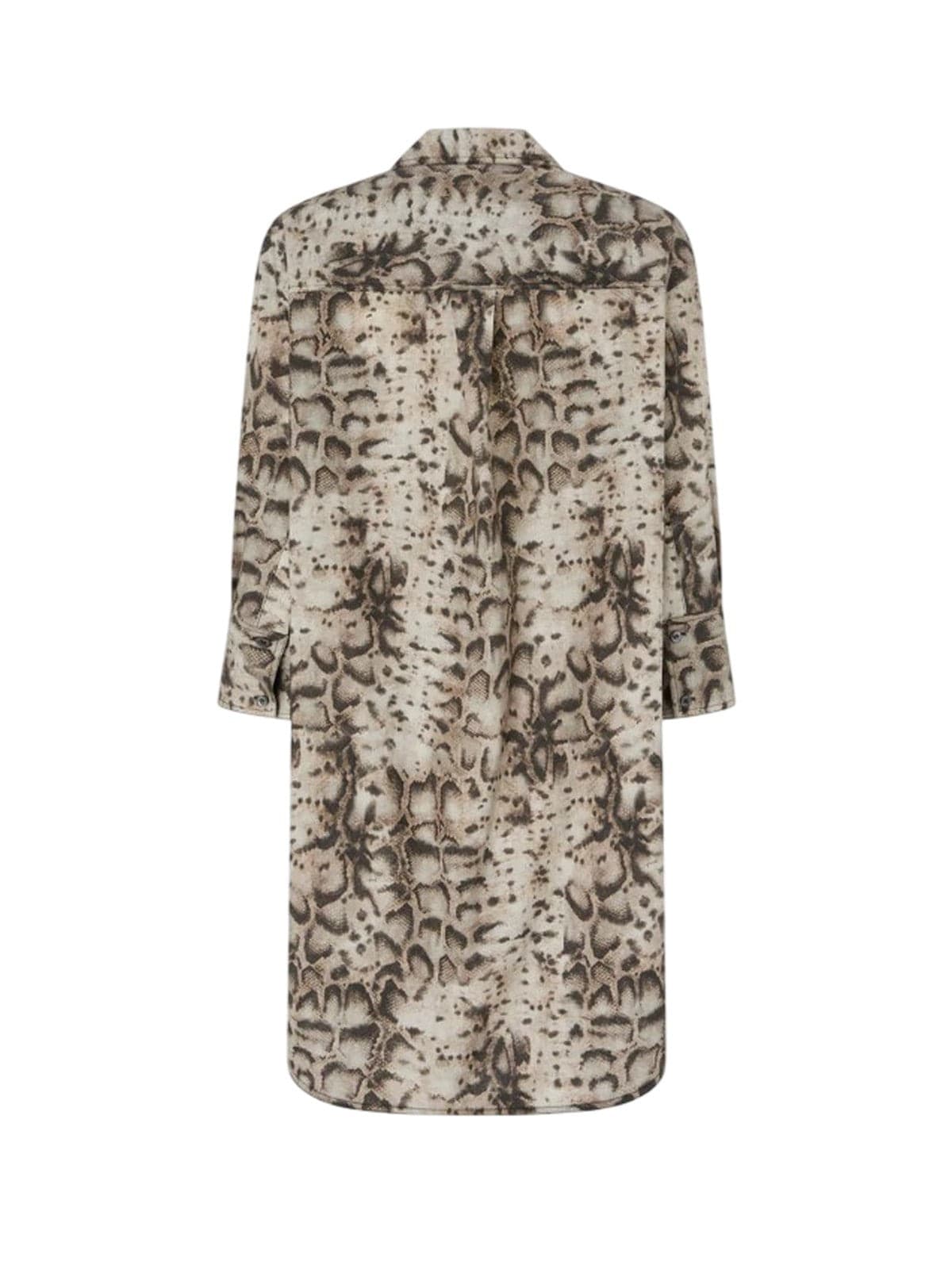 Pinko vestiti casual donna pinko - agra abito popeline stampato - beige - 2
