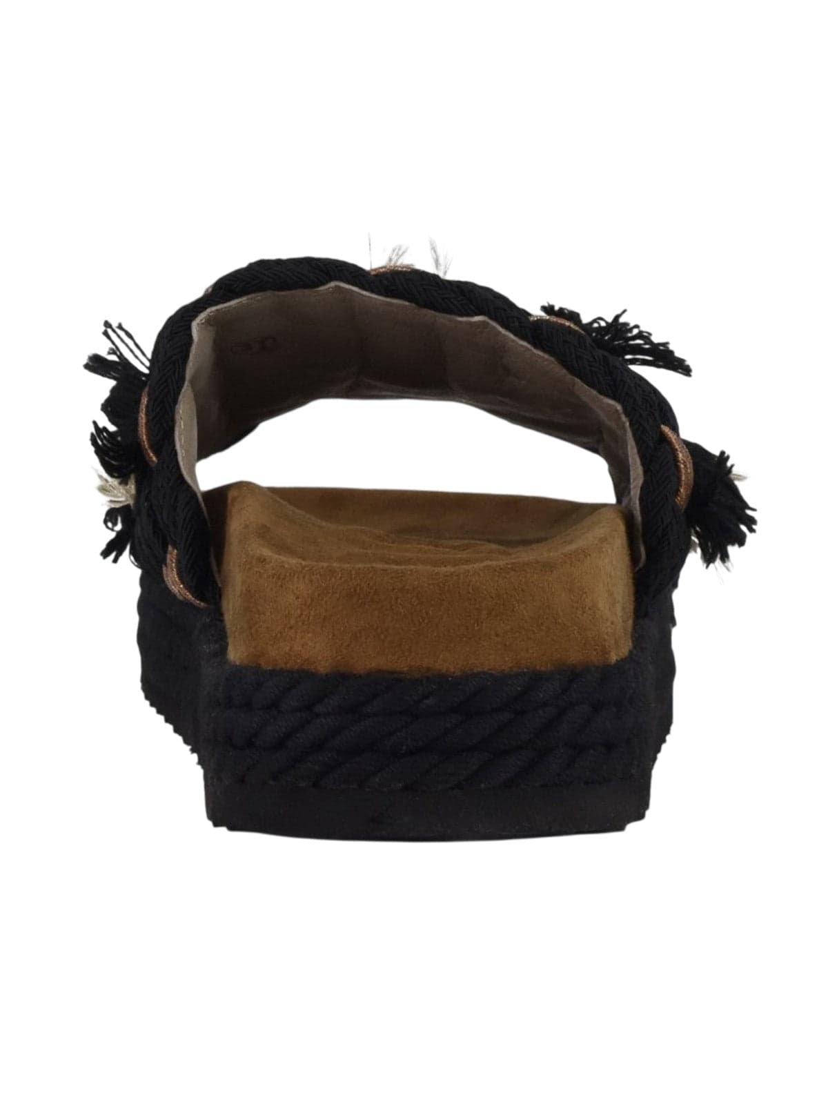 MOU sandali donna mou - monoband rope sandal fringes - nero - 4
