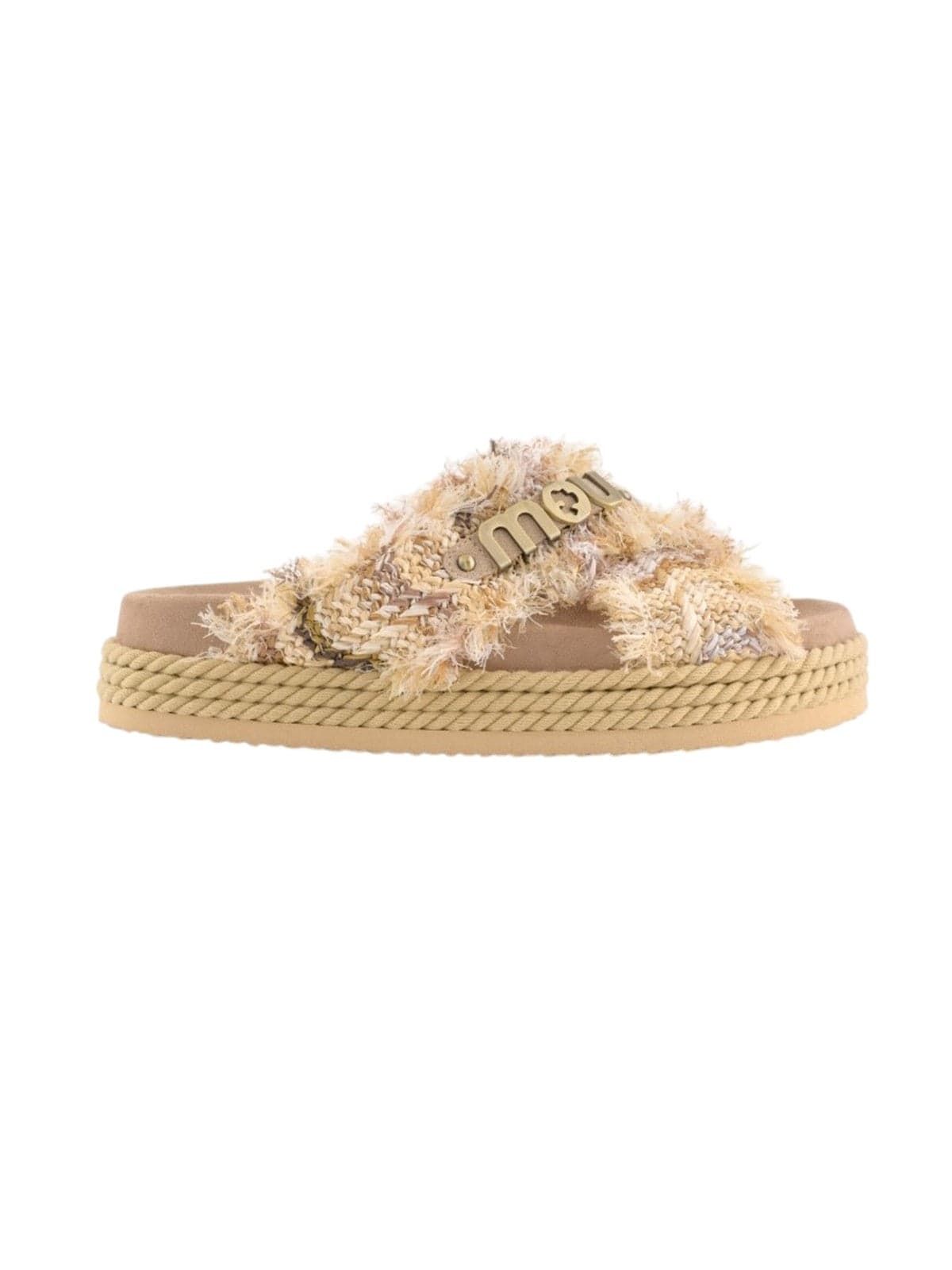 MOU sandali donna mou - criss-cross rope sandal raffia - marrone - 6