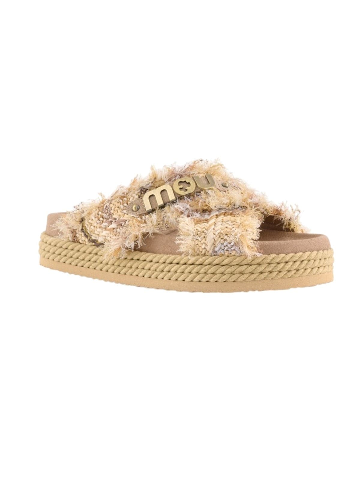 MOU sandali donna mou - criss-cross rope sandal raffia - marrone - 2