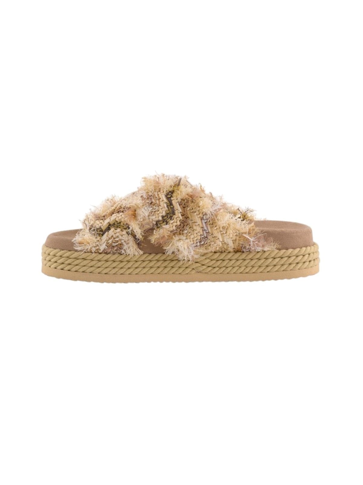 MOU sandali donna mou - criss-cross rope sandal raffia - marrone - 5