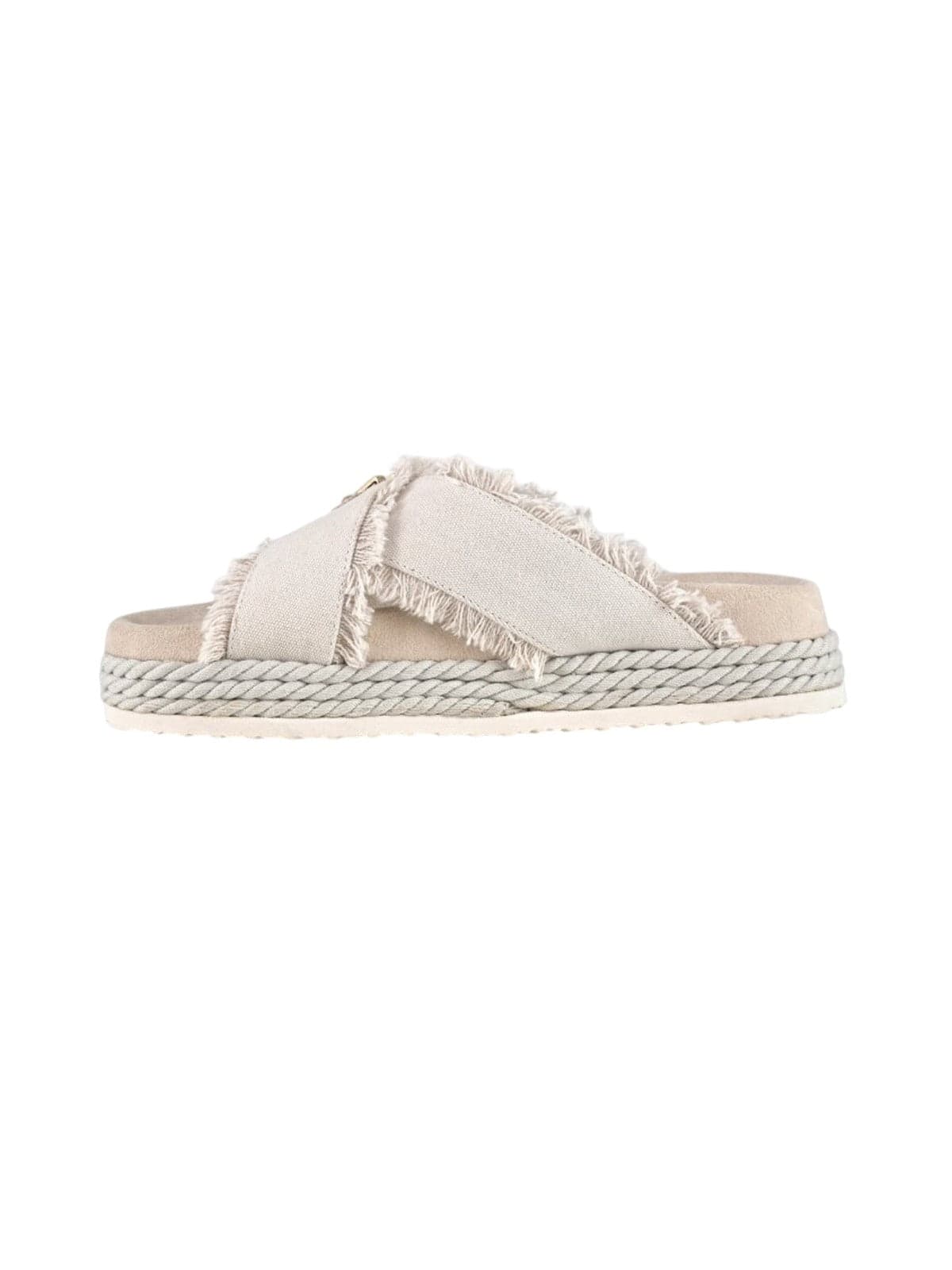 MOU sandali donna mou - criss-cross rope sandal rcanv - beige - 5