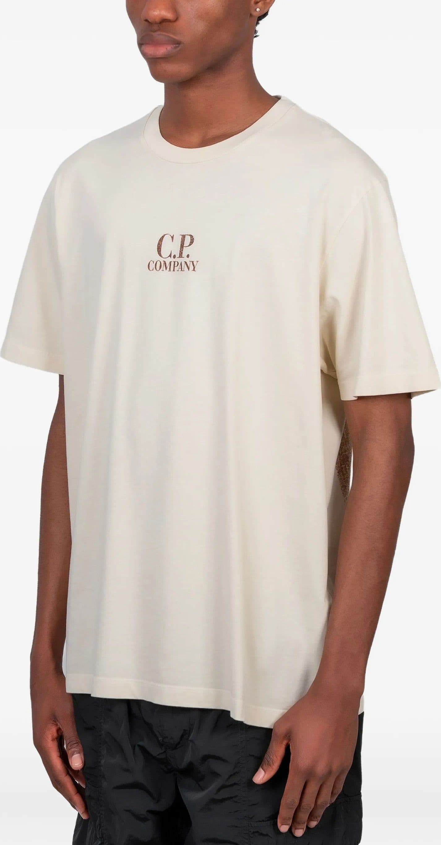 C.P. Company  - T-Shirt C.P Beige da Uomo - 2