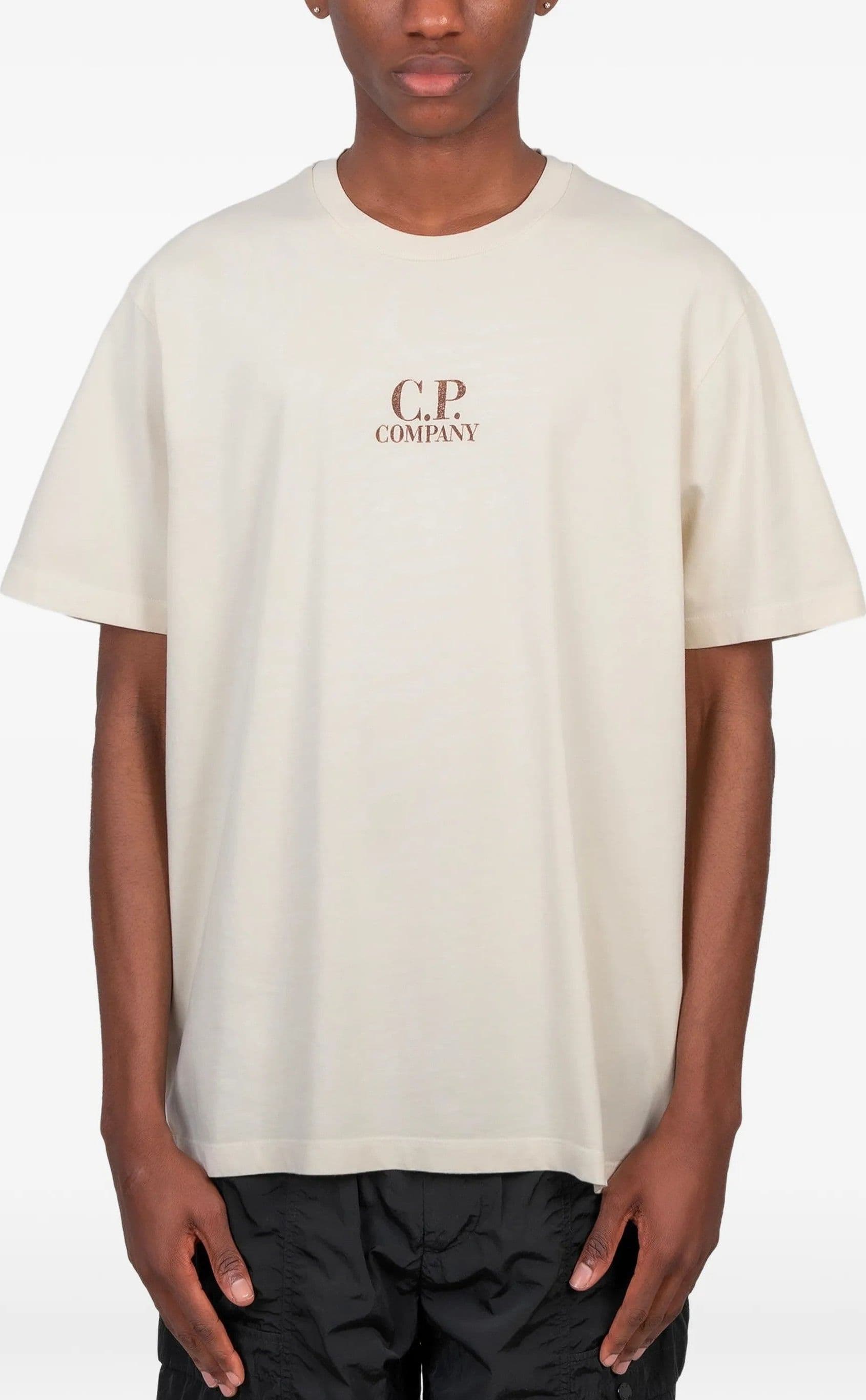 C.P. Company  - T-Shirt C.P Beige da Uomo - 5