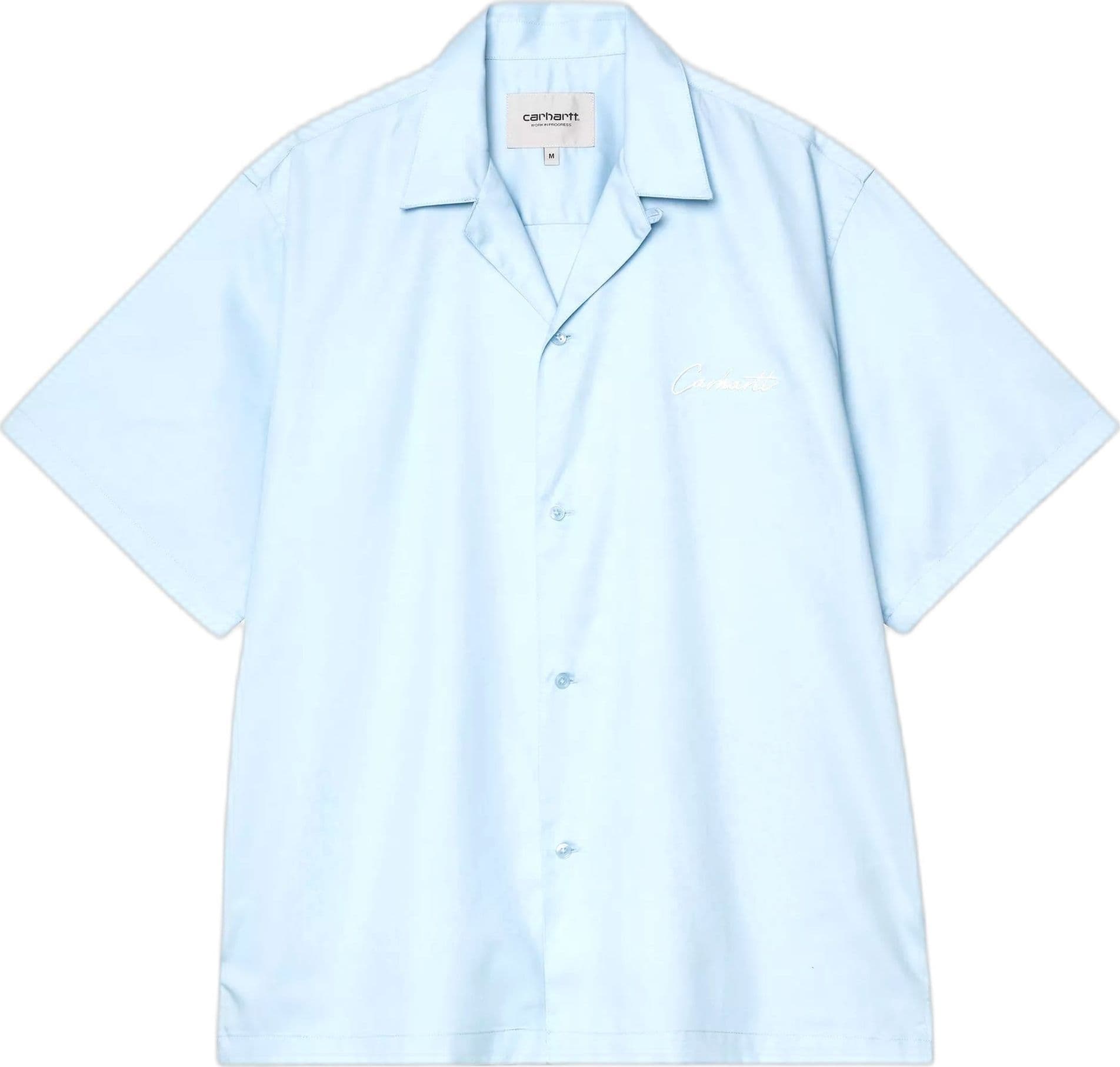 CARHARTT WIP camicia carhartt wip s/s delray shirt - icaria / white
