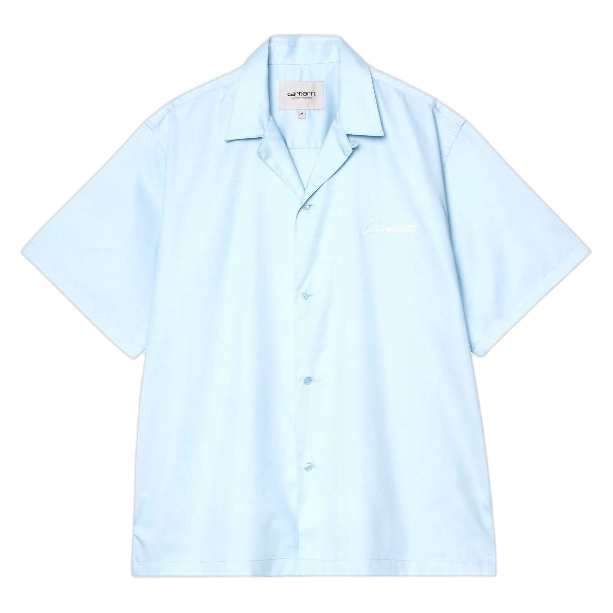 CARHARTT WIP camicia carhartt wip s/s delray shirt - icaria / white - 3