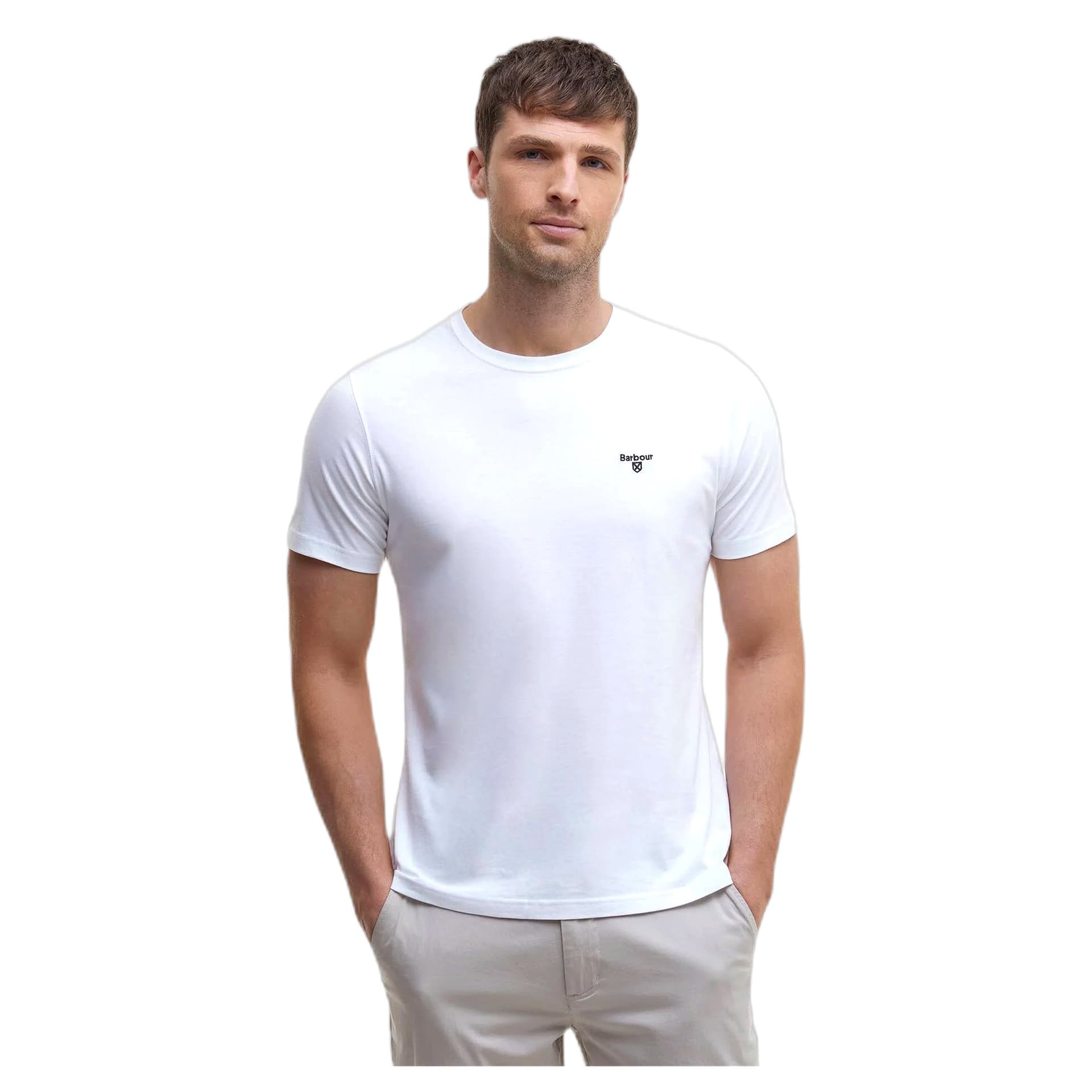 BARBOUR t-shirt barbour essential sports tee - bianco - 2