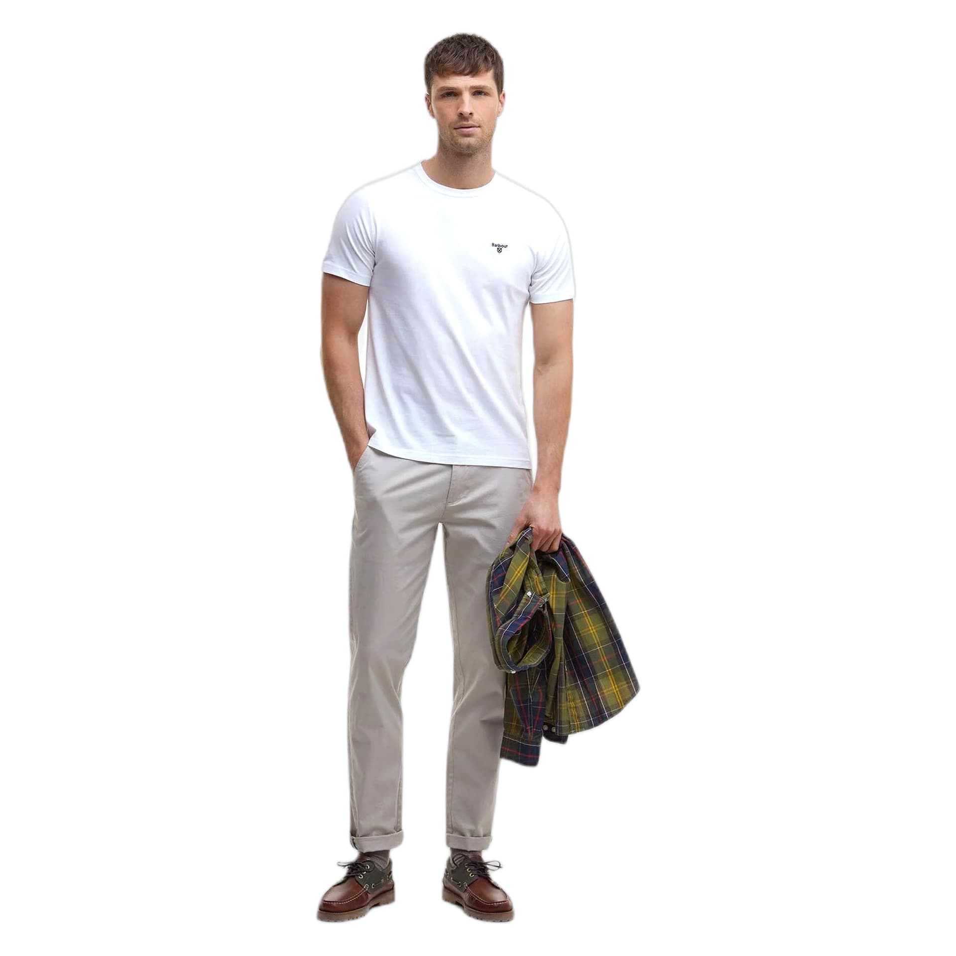 BARBOUR t-shirt barbour essential sports tee - bianco - 3