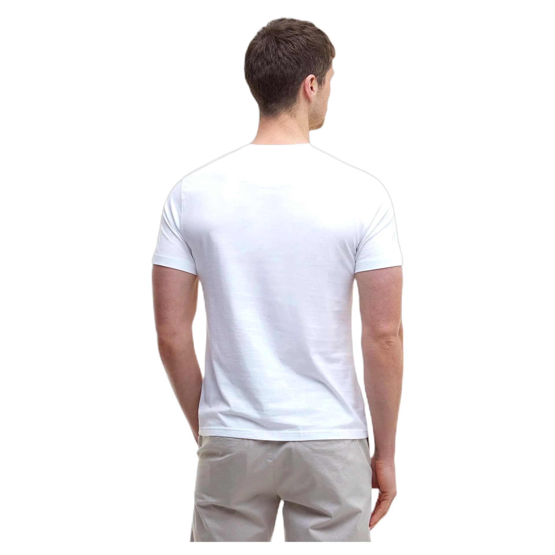 BARBOUR t-shirt barbour essential sports tee - bianco - 4