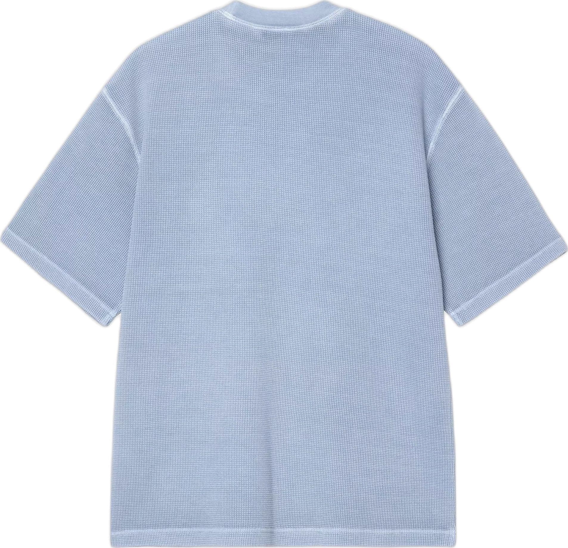 CARHARTT WIP t-shirt carhartt wip s/s nelson waffle t-shirt - gentle blue garment dyed - 2