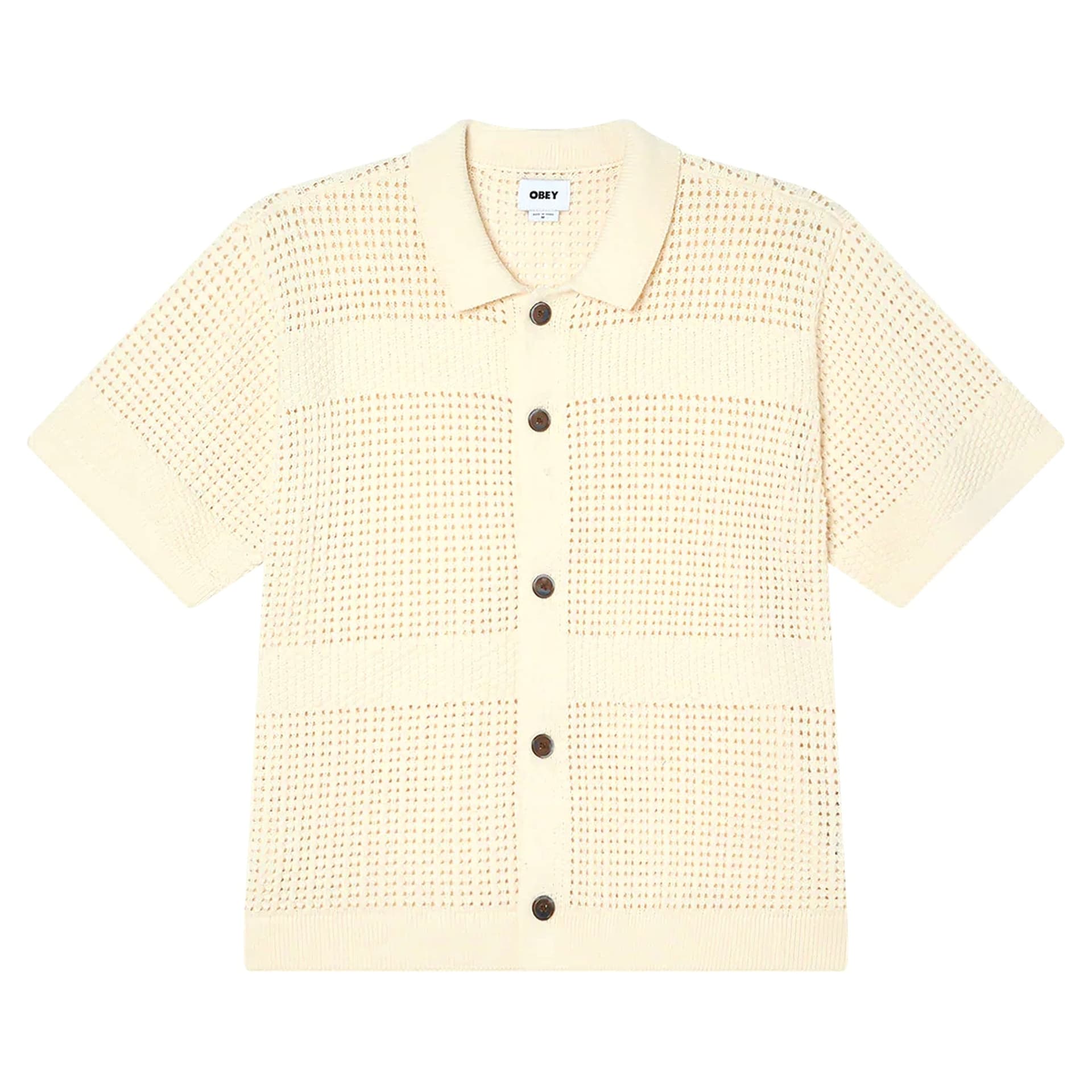 OBEY camicia obey zach sweater shirt - unbleached - 3