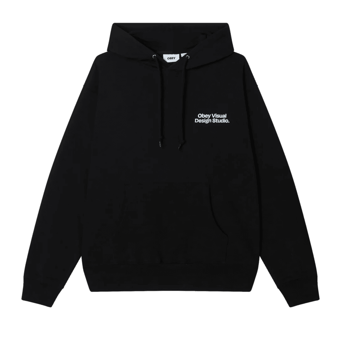 OBEY felpa obey visual design studio fleece - black - 2