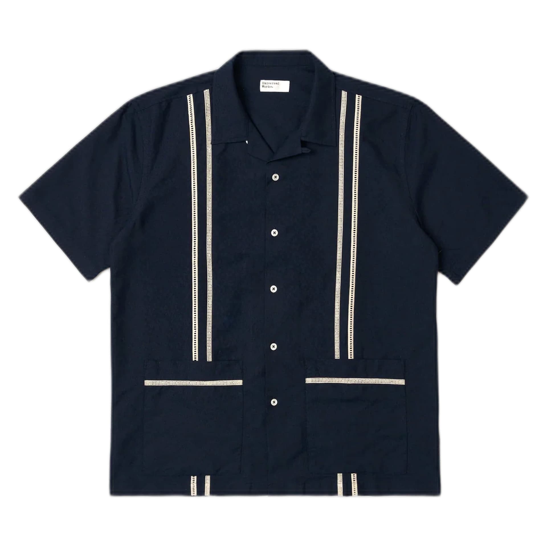 UNIVERSAL WORKS camicia universal works tropicana shirt classic oxford - navy - 6