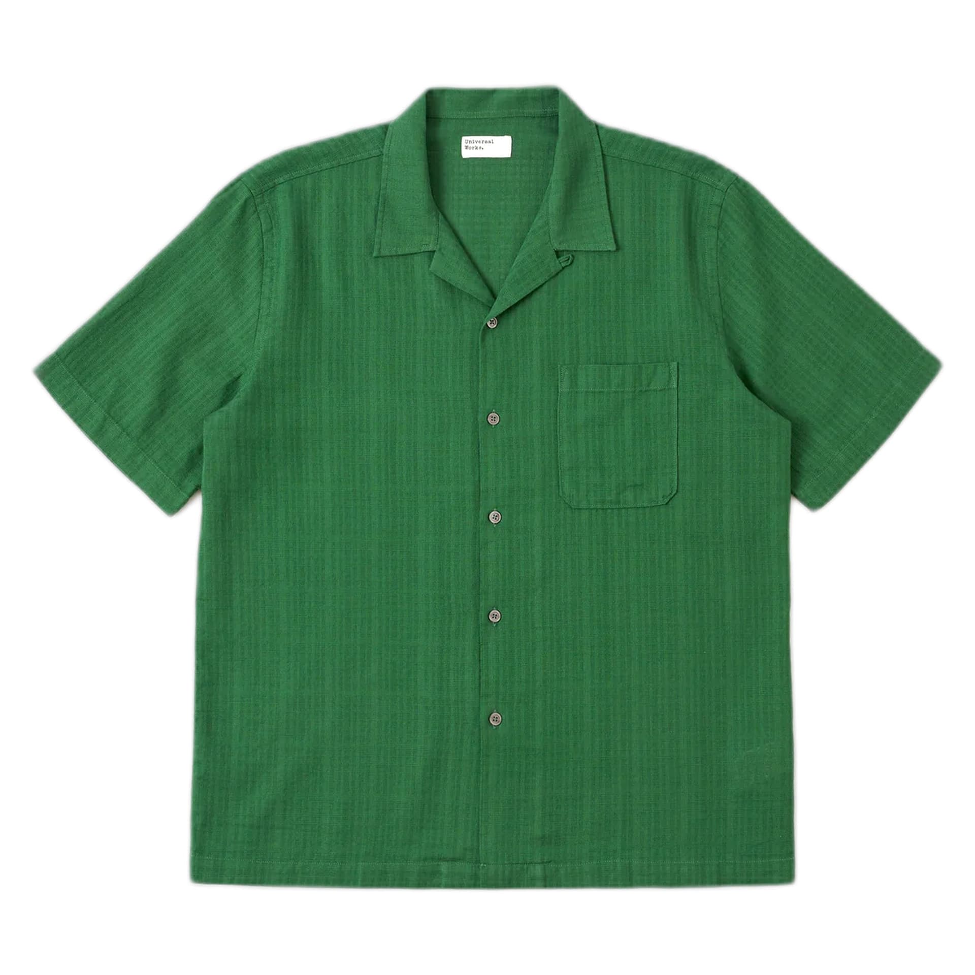 UNIVERSAL WORKS camicia universal works road shirt letts cotton - green - 6