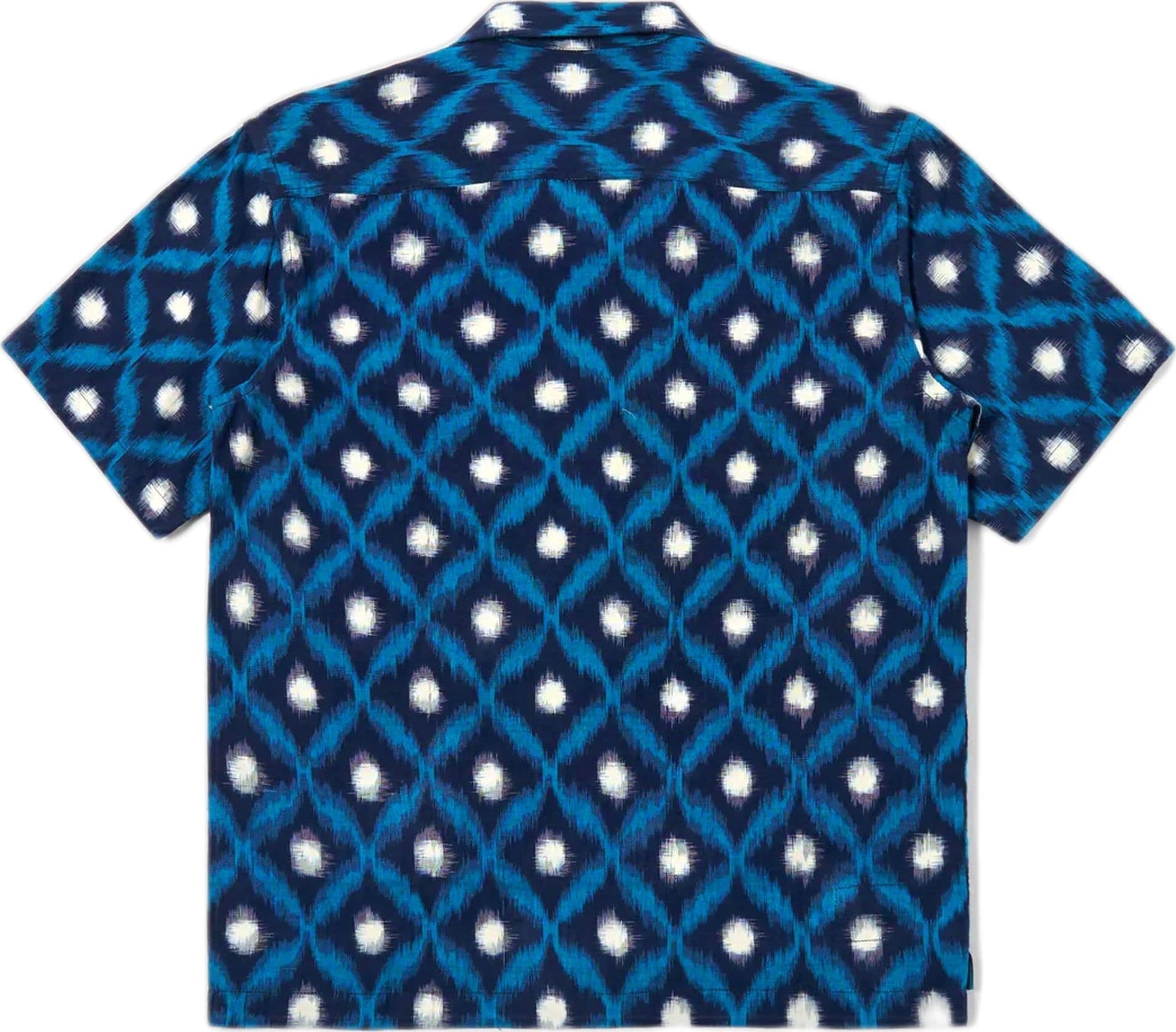 UNIVERSAL WORKS camicia universal works deck shirt diamond ikat - indigo - 5