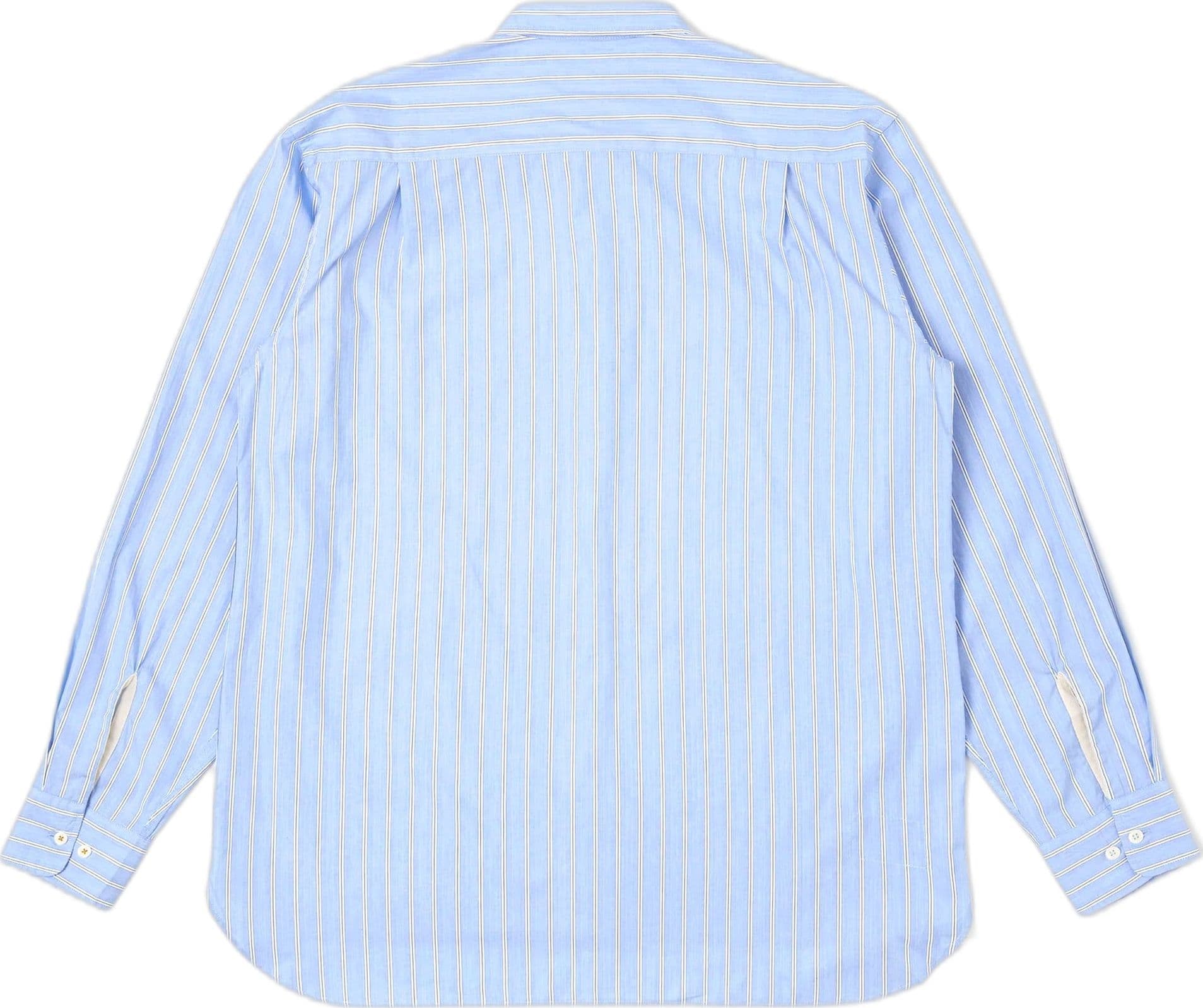 UNIVERSAL WORKS camicia universal works square pocket shirt mc stripe - blue - 5
