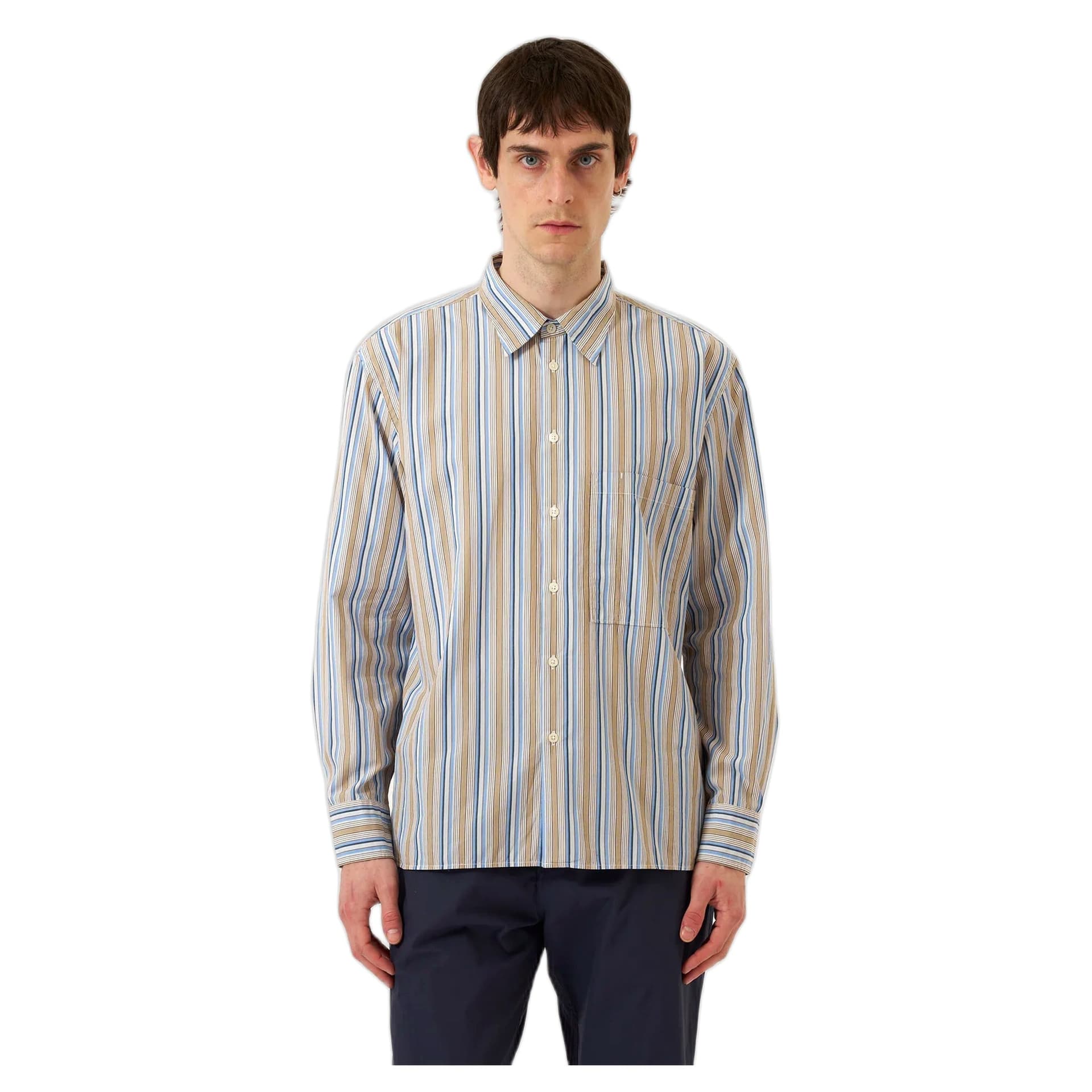 UNIVERSAL WORKS camivcia universal works square pocket shirt pop multi stripe - multi - 2