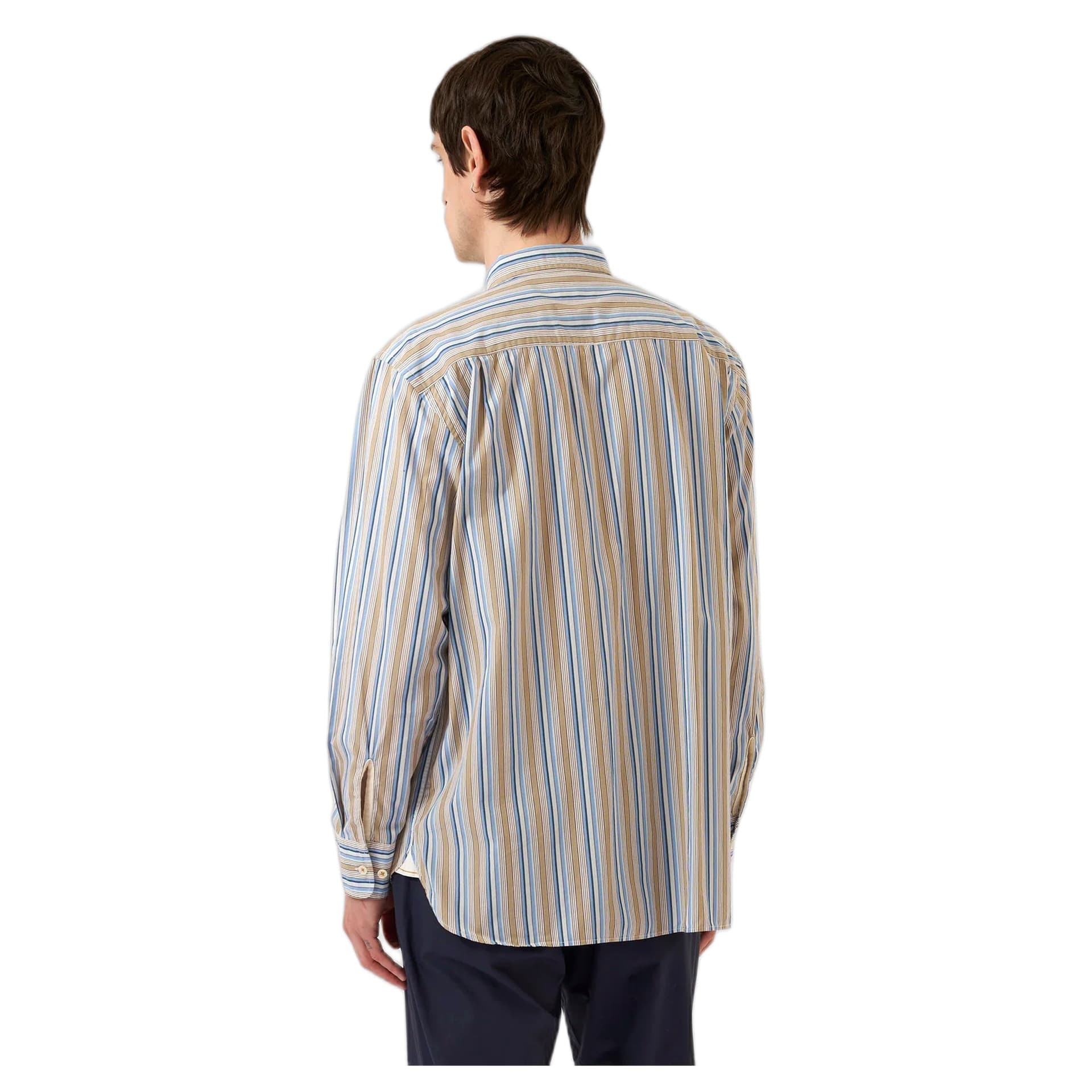 UNIVERSAL WORKS camivcia universal works square pocket shirt pop multi stripe - multi - 3
