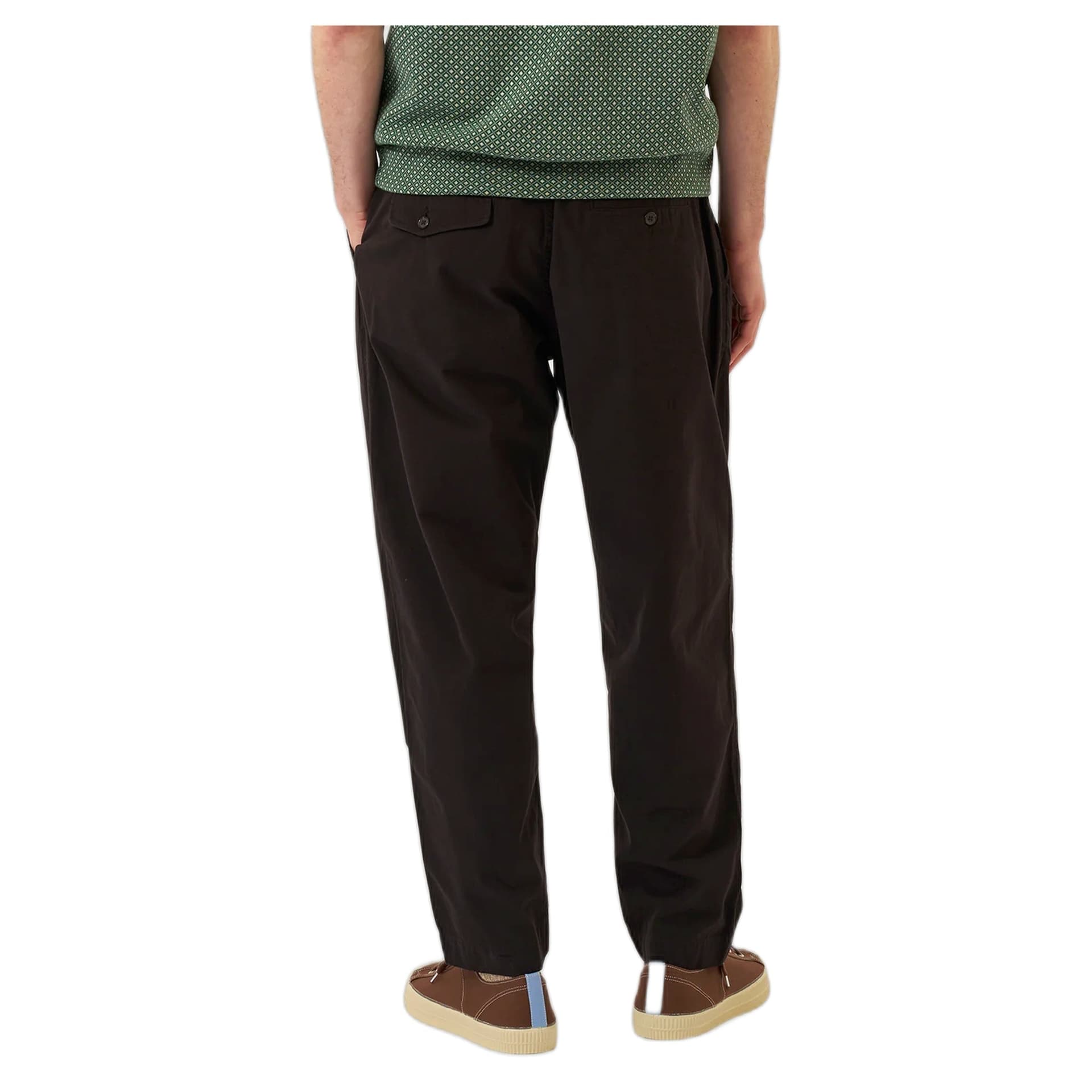 UNIVERSAL WORKS pantaloni universal works oxford pant lyo linen mix - licorice - 3