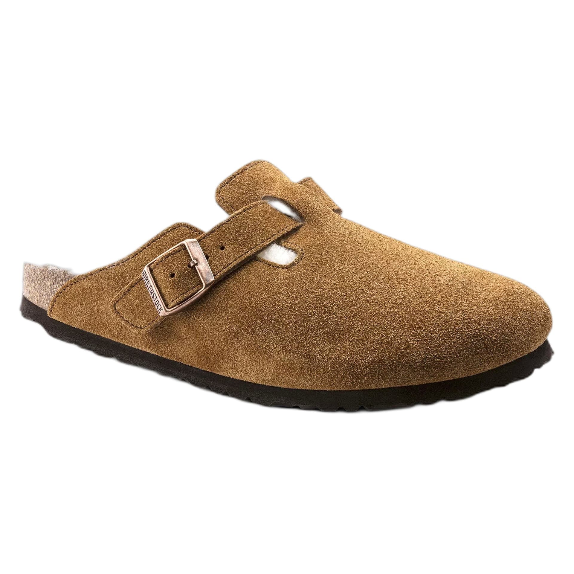 BIRKENSTOCK sabot birkenstock boston shearling suede leather - mink - 6