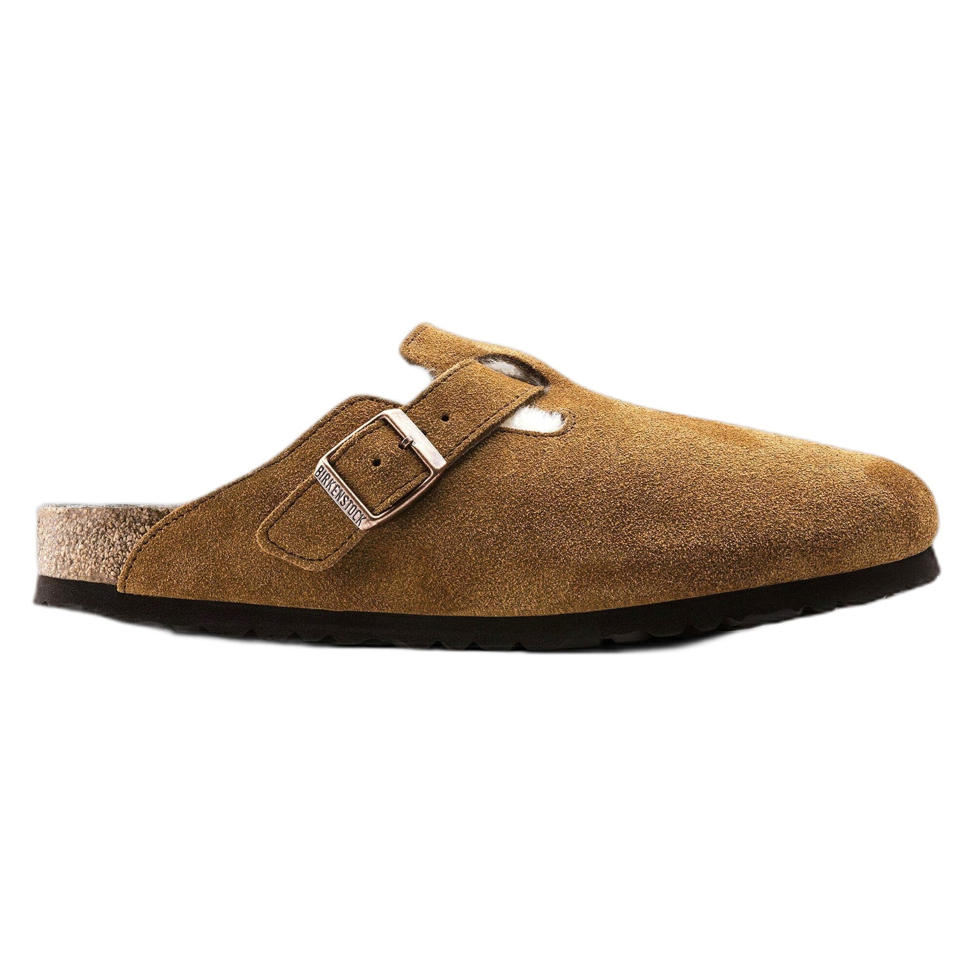 BIRKENSTOCK sabot birkenstock boston shearling suede leather - mink - 4