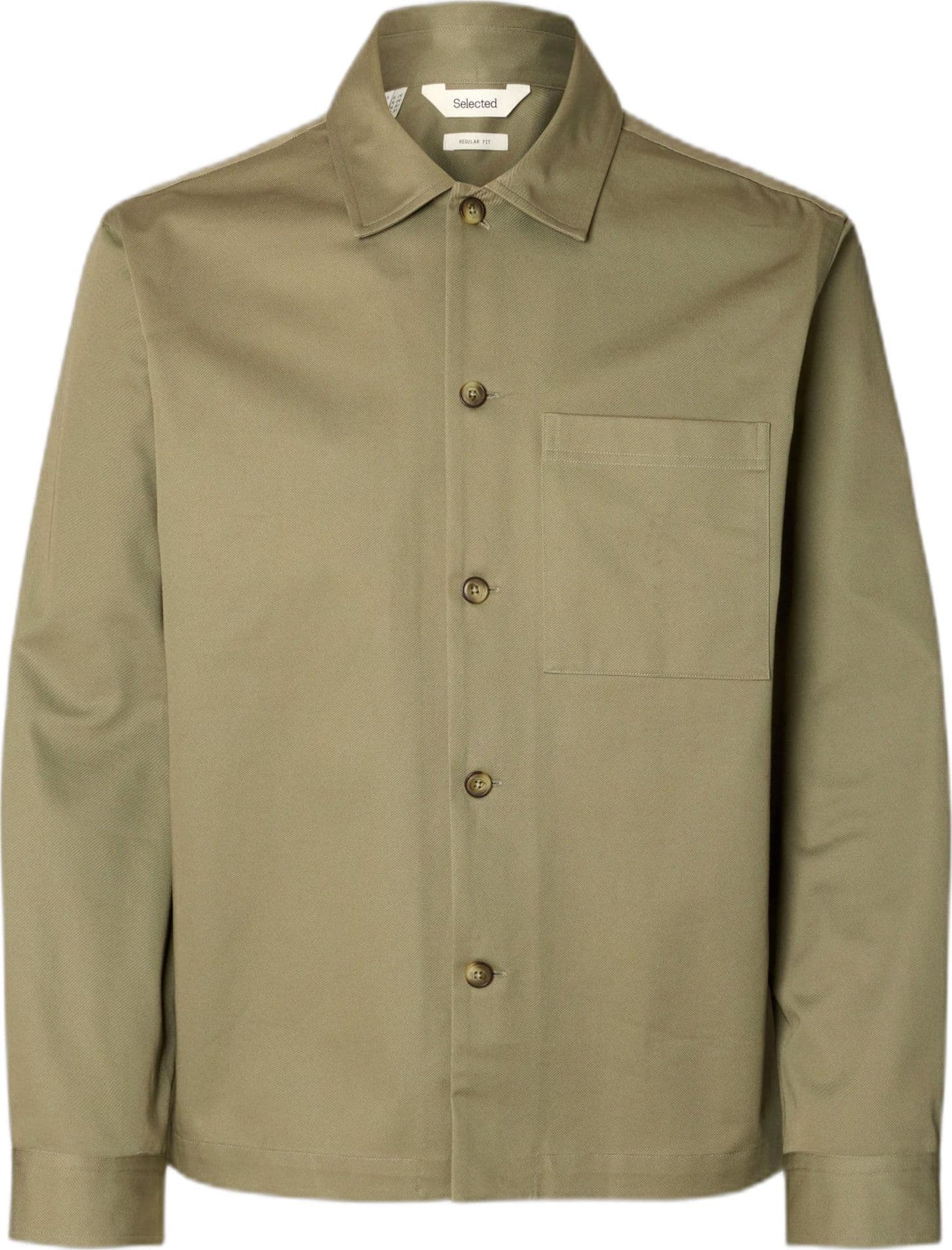 SELECTED HOMME camicia selected homme tate heavy twill overshirt - verdone - 4