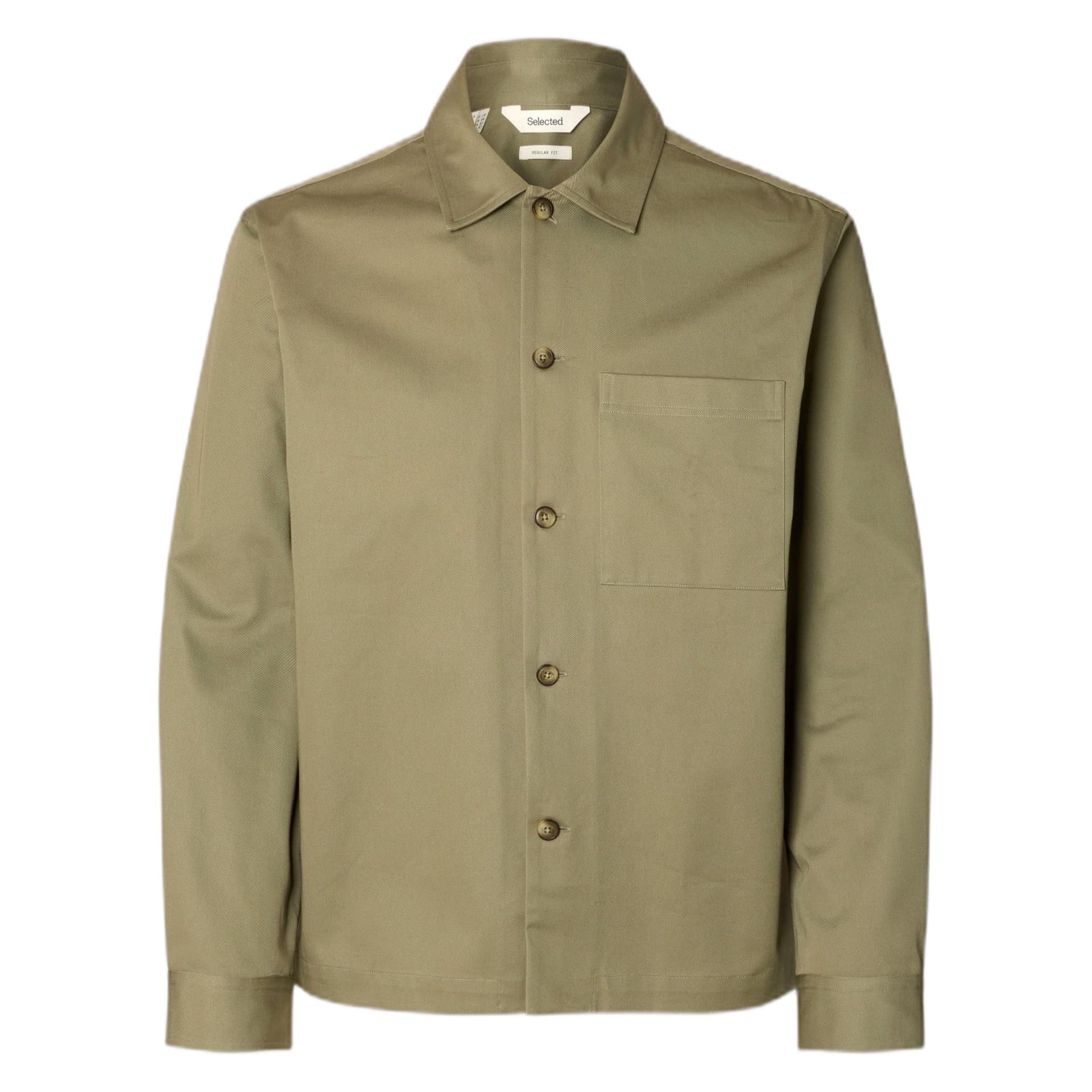 SELECTED HOMME camicia selected homme tate heavy twill overshirt - verdone - 4