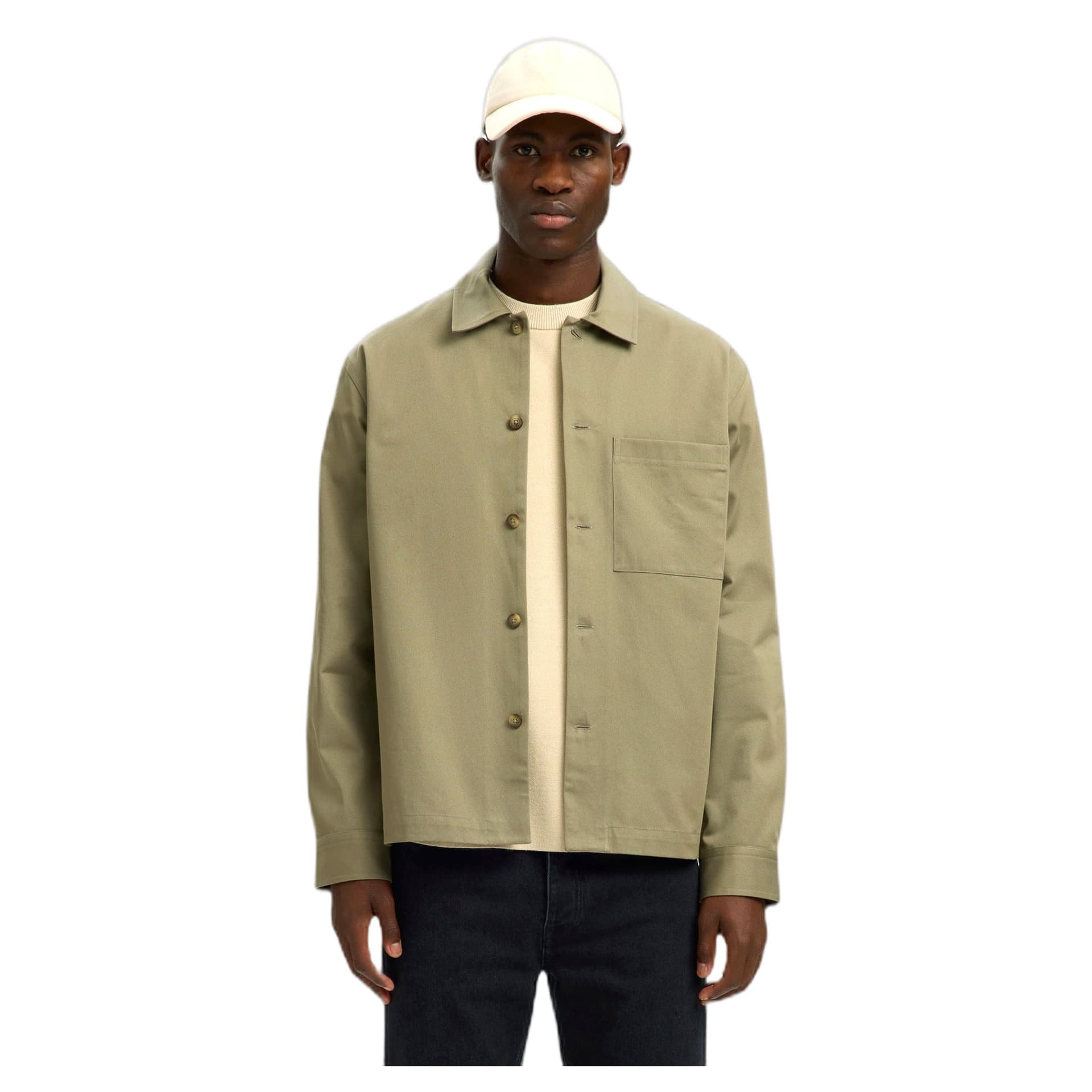 SELECTED HOMME camicia selected homme tate heavy twill overshirt - verdone - 2